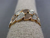 ESTATE WIDE .33CT DIAMOND 14KT WHITE & ROSE GOLD 3D HANDCRAFTED SEMI CIRCLE RING