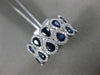 ESTATE WIDE 3.42CT DIAMOND & AAA SAPPHIRE 14KT GOLD 3D INFINITY ANNIVERSARY RING