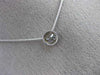 ESTATE .41CT DIAMOND 14KT WHITE GOLD 3D CLASSIC SOLITAIRE FLOATING PENDANT #3210