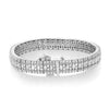 WIDE 7.40CT ROUND & MARQUISE DIAMOND 18KT WHITE GOLD MULTI ROW TENNIS BRACELET