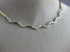 ESTATE .77CT DIAMOND 14K WHITE & YELLOW GOLD BY THE YARD 3 STONE NECKLACE #16974