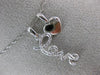ESTATE .05CT ROUND DIAMOND 14K WHITE GOLD 3D CLASSIC HEART LOVE FLOATING PENDANT