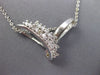 ESTATE .52CT ROUND CUT DIAMOND 14KT WHITE GOLD V SHAPE FLOATING PENDANT #11949