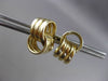 ESTATE 14KT YELLOW GOLD HANDCRAFTED 3D DOUBLE LOVE KNOT POST EARRINGS #23938