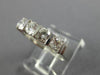 ESTATE LARGE 1.0CT ROUND DIAMOND 14KT WHITE GOLD 5 STONE ANNIVERSARY RING #12440