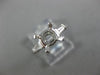 ESTATE .25CT DIAMOND PLATINUM 3D THREE STONE SEMI MOUNT ENGAGEMENT RING #26389