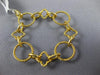 ESTATE EXTRA LARGE .31CT DIAMOND 18K YELLOW GOLD 3D FLOWER CIRCULAR FUN PENDANT