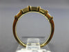 ESTATE .25CT DIAMOND 14K YELLOW GOLD 5 STONE BAGUETTE ANNIVERSARY RING #2421
