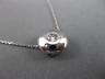 ESTATE .15CT ROUND CUT DIAMOND 14KT WHITE GOLD 3D ROUND SOLITAIRE PENDANT#19649