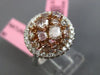 ESTATE WIDE 2.0CT MULTI COLOR DIAMOND 18KT WHITE & ROSE GOLD 3D ANNIVERSARY RING