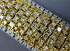 ESTATE MASSIVE 24.86CT WHITE & FANCY INTENSE YELLOW DIAMOND 14K GOLD 3D BRACELET