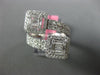 ESTATE LARGE 1.20CT DIAMOND 18KT WHITE GOLD 3D CLUSTER CRISS CROSS LOVE RING