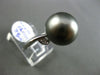 ESTATE LARGE .04CT DIAMOND & AAA TAHITIAN PEARL PLATINUM 3D SOLITARE LEAF RING