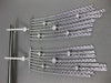 ESTATE LARGE .80CT DIAMOND 14K WHITE GOLD BY THE YARD MULTI ROW HANGING EARRINGS
