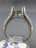 ESTATE LARGE 1.69CT DIAMOND 14K WHITE GOLD FOUR PRONG SEMI MOUNT ENGAGEMENT RING