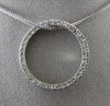 ESTATE LARGE .60CT DIAMOND 14KT WHITE GOLD 3D CIRCLE OF LIFE FLOATING PENDANT