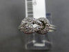 ESTATE .25CT DIAMOND 14KT WHITE GOLD 3D FILIGREE LOVE KNOT BELT SOLITAIRE RING