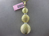 ESTATE LARGE .26CT DIAMOND 14KT TWO TONE GOLD 3D MESH CIRCULAR FLOATING PENDANT