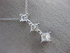 ESTATE LARGE .80CT DIAMOND 14K WHITE GOLD 3D GRADUATING FLOATING PENDANT #15437