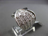 ESTATE WIDE 1.96CTW BLACK & WHITE DIAMOND 18KT WHITE GOLD FILIGREE FUN RING