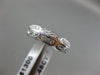 ANTIQUE .48CT DIAMOND 18KT WHITE GOLD 3D FILIGREE ETERNITY WEDDING RING #16943