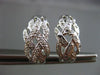 ESTATE WIDE .10CT DIAMOND 14KT WHITE GOLD 3D WOVEN CRISS CROSS CLIP ON EARRINGS