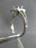 ESTATE .41CT DIAMOND 14KT WHITE GOLD 3D SQUARE HALO SEMI MOUNT ENGAGEMENT RING