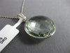 ESTATE LARGE 16.27CT DIAMOND & AAA GREEN AMETHYST 14KT WHITE GOLD ROUND PENDANT