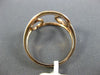 ESTATE WIDE .12CT ROUND DIAMOND 14KT ROSE GOLD CLASSIC DOUBLE LOVE KNOT FUN RING