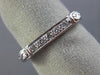 ANTIQUE .60CT DIAMOND 18K WHITE GOLD 3D FILIGREE ETERNITY ANNIVERSARY RING #6061