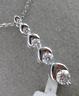 ESTATE .50CT DIAMOND 14K WHITE GOLD 5 STONE JOURNEY GRADUATING ELONGATED PENDANT