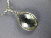 ESTATE 5.0CT AAA GREEN AMETHYST 14KT WHITE GOLD TEAR DROP CLASSIC BEZEL PENDANT