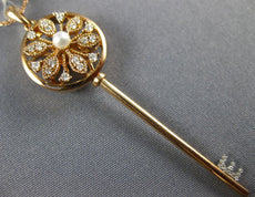.39CT DIAMOND & SOUTH SEA PEARL 18K WHITE & ROSE GOLD KEY TO YOUR HEART PENDANT