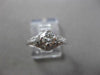 ANTIQUE .30CT DIAMOND 18K WHITE GOLD 3D SOLITAIRE FILIGREE ENGAGEMENT RING #2242