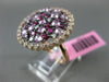 ESTATE LARGE 2.75CT DIAMOND AAA PINK SAPPHIRE & RUBY 14K ROSE GOLD CIRCULAR RING