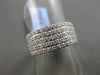 ESTATE 1.08CT DIAMOND 18KT WHITE GOLD MULTI ROW CLASSIC PAVE ANNIVERSARY RING