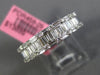 WIDE 2.0CT ROUND & BAGUETTE DIAMOND 18KT WHITE GOLD 3D ETERNITY ANNIVERSARY RING