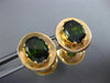 ANTIQUE LARGE 8.0CT AAA GREEN TOURMALINE 14KT ROSE GOLD 3D OVAL MENS CUFFLINKS