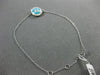 ESTATE .17CT DIAMOND & TURQUOISE 14KT WHITE GOLD CLASSIC EVIL EYE LUCKY BRACELET