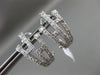 ESTATE LARGE 1.16CT DIAMOND 18KT WHITE GOLD MULTI ROW BRANCH CLIP ON EARRINGS