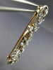 ANTIQUE 1.20CT ROSE CUT DIAMOND 14K WHITE GOLD FLOWER FILIGREE PIN BROOCH #19163