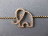 ESTATE .19CT PINK DIAMOND 18KT ROSE GOLD 3D CLASSIC HAPPY ELEPHANT FUN BRACELET
