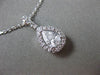 ESTATE .66CT DIAMOND 14KT WHITE GOLD CLUSTER PEAR HALO FILIGREE FLOATING PENDANT