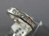 ESTATE .60CT MULTI CUT DIAMOND 14KT WHITE GOLD CHANNEL ANNIVERSARY RING #20172