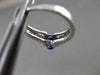 ANTIQUE 1.28CT DIAMOND & AAA SAPPHIRE 18KT WHITE GOLD 3D TENSION ENGAGEMENT RING