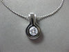 ESTATE .50CT DIAMOND 14K WHITE GOLD SOLITAIRE KEY TO YOUR HEART FLOATING PENDANT