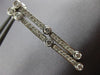 ESTATE 1.27CT DIAMOND 14KT WHITE GOLD BEZEL DOUBLE ROW HANGING EARRINGS #16917