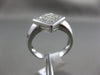 ESTATE .86CT PRINCESS DIAMOND 18KT WHITE GOLD 3D SQUARE INVISIBLE PROMISE RING