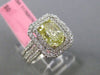 ESTATE LARGE GIA 2.03CT DIAMOND 18KT TWO TONE GOLD OCTAGON HALO ENGAGEMENT RING