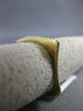 ESTATE .09CT ROUND DIAMOND 14KT YELLOW GOLD 3D CLASSIC PAVE BAR SQUARE FUN RING